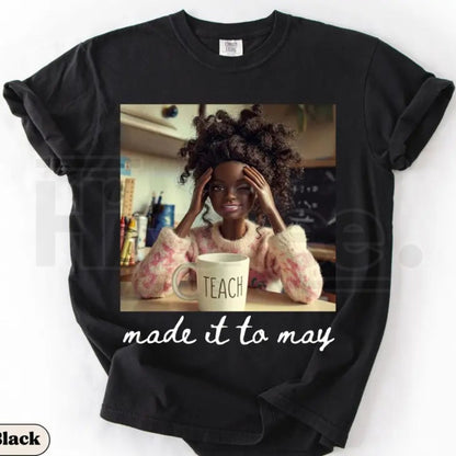 Comfort Colors® Last Day of School Teacher Doll Face Meme Shirt – Black Educator Summer Break Tee