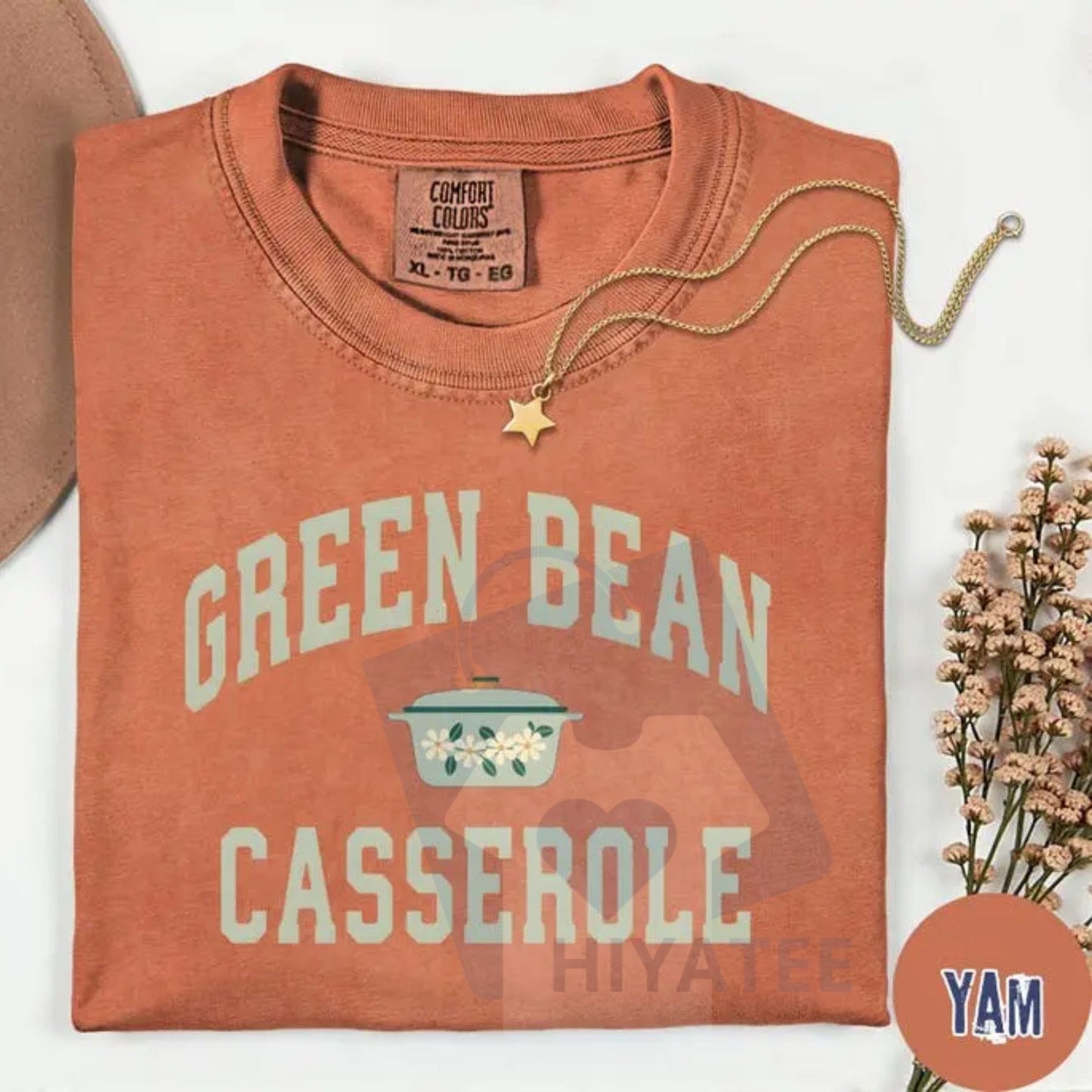 Comfort Colors Green Bean Casserole Shirt – Funny Thanksgiving T-Shirt, Holiday Cooking Humor Tee, Turkey Day Outfit