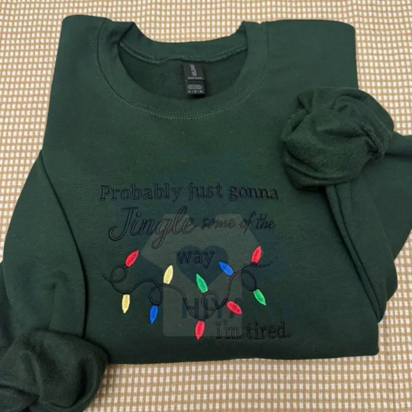 Funny Christmas Embroidered Sweatshirt – Unisex Holiday Crewneck, Festive & Humorous Gift