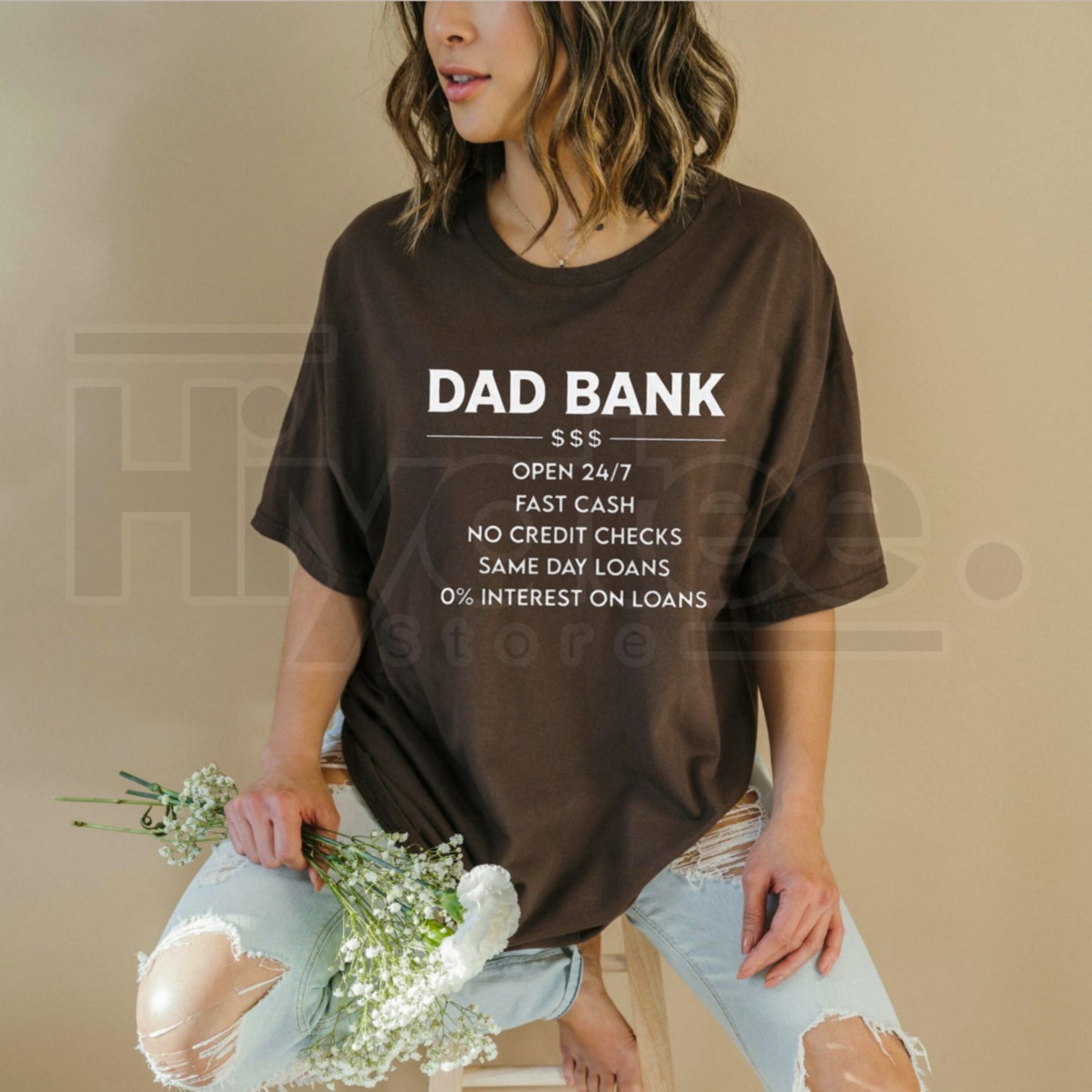 Dad Bank 24/7 Funny Father’s Day T-Shirt – Sarcastic Family Humor Graphic Tee