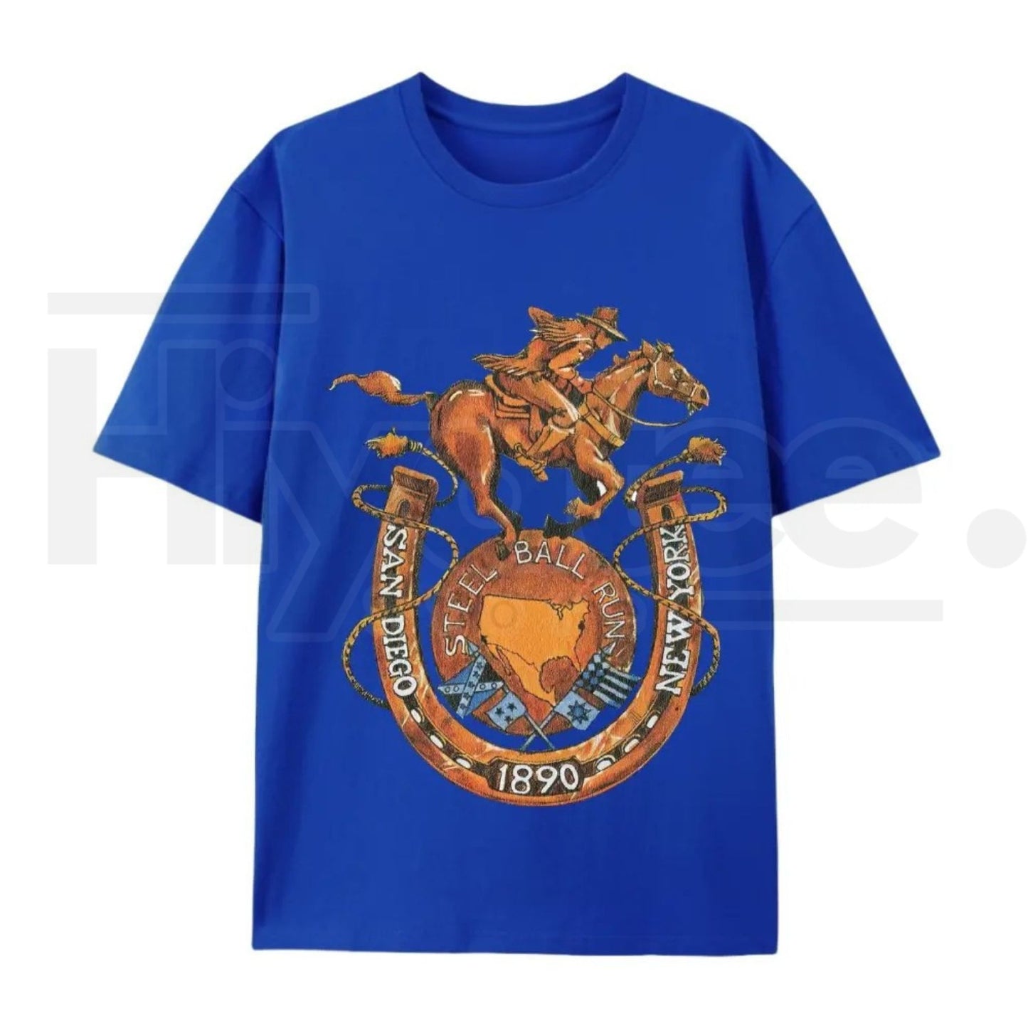 "SBR Steel Ball Run" JoJo’s Bizarre Adventure – Unisex Casual Cotton Tee