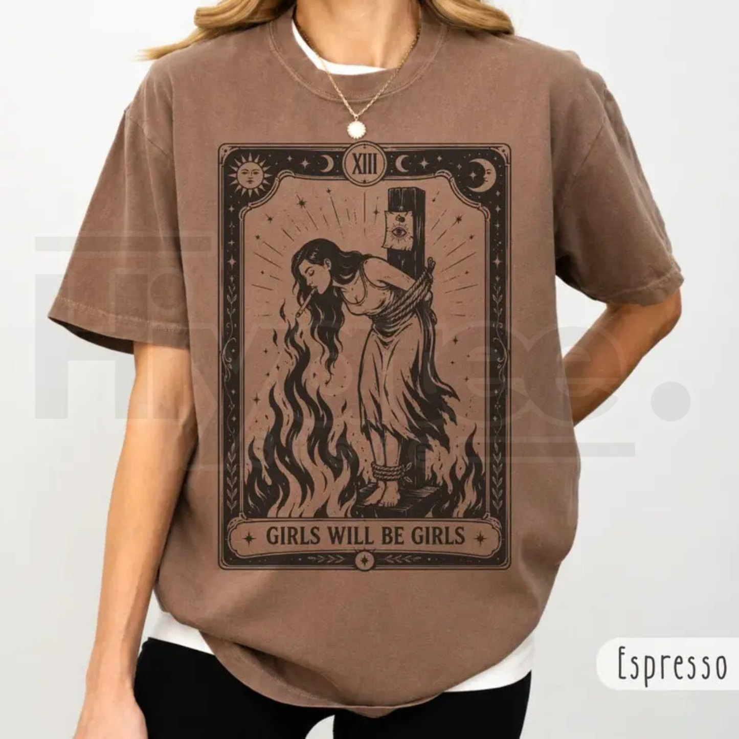 Comfort Colors Girls Will Be Girls Witch Shirt Burn Witches Feminist Tee