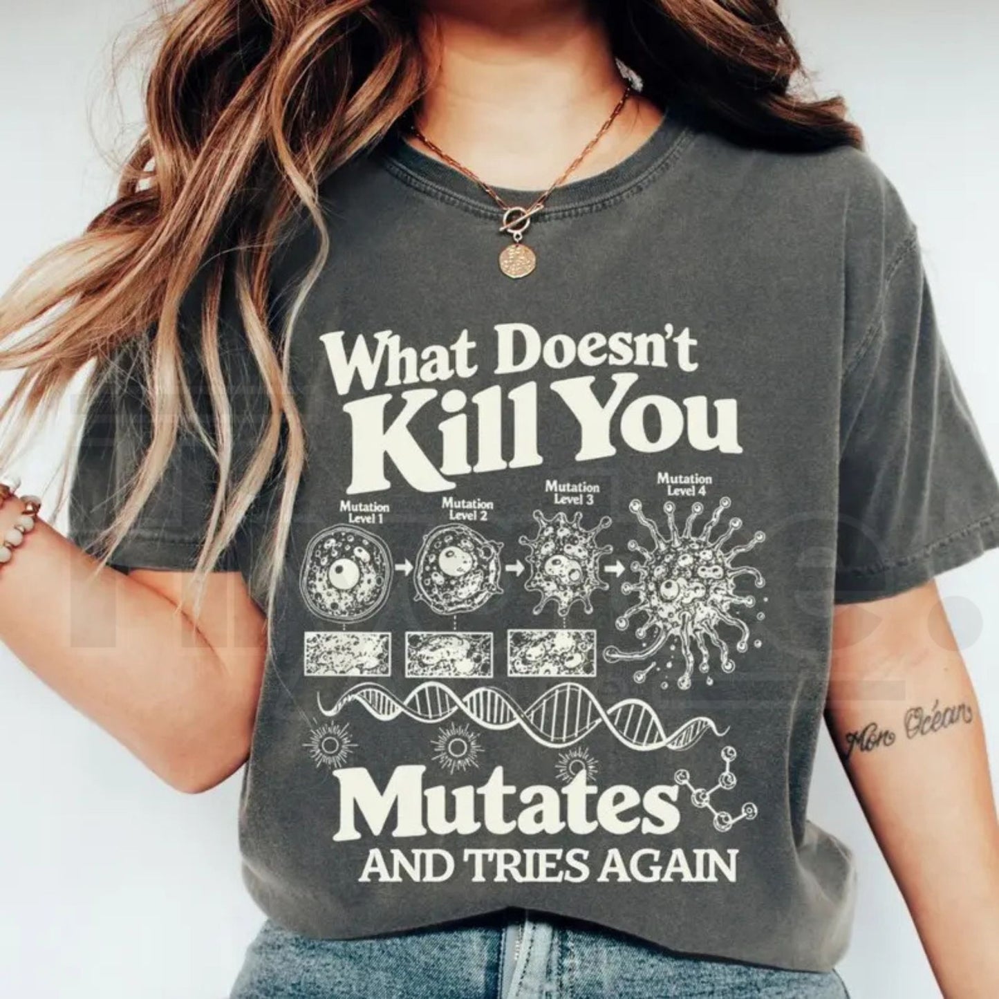 Comfort Colors Bacteria Virus Science Biology Teacher Shirt