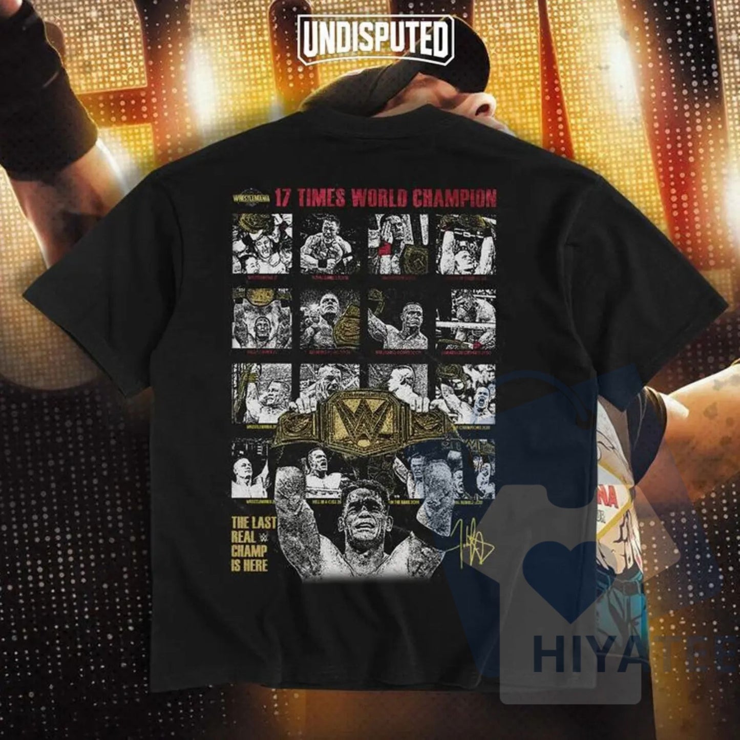John Cena 17x Champion T-Shirt – UNDISPUTED UCME Wrestling Fan Heavy Cotton Tee