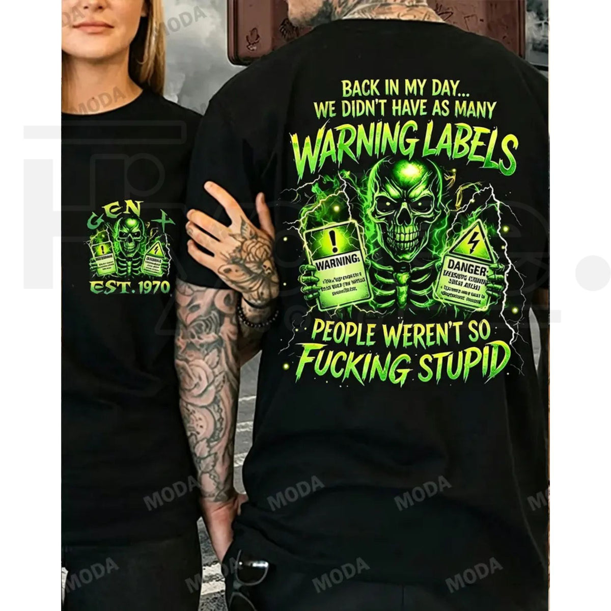 Men's Gen X Back In My Day Custom Year Skull T-Shirt – Chaosmoda Casual Cotton Tee