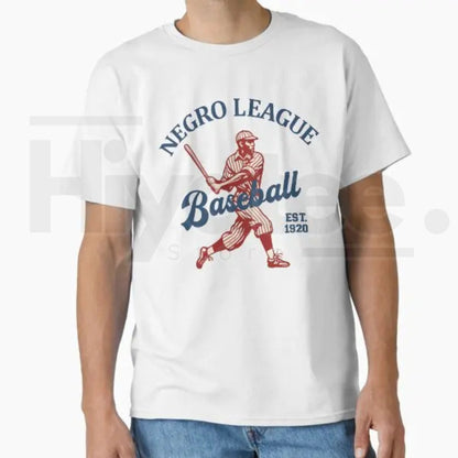 Vintage League Baseball 1920 T-Shirt – Men's White Black History Month Graphic Tee