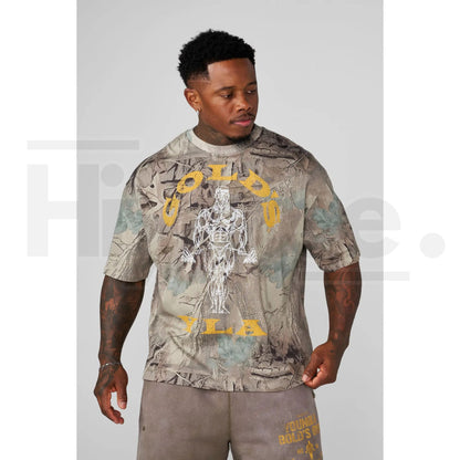 Gold's Iron Legacy Icon Tee – Classic Bodybuilding Graphic T-Shirt