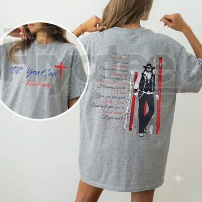 Vintage Til You Can't Western Lyric T-Shirt – Retro Southern Country Graphic Top