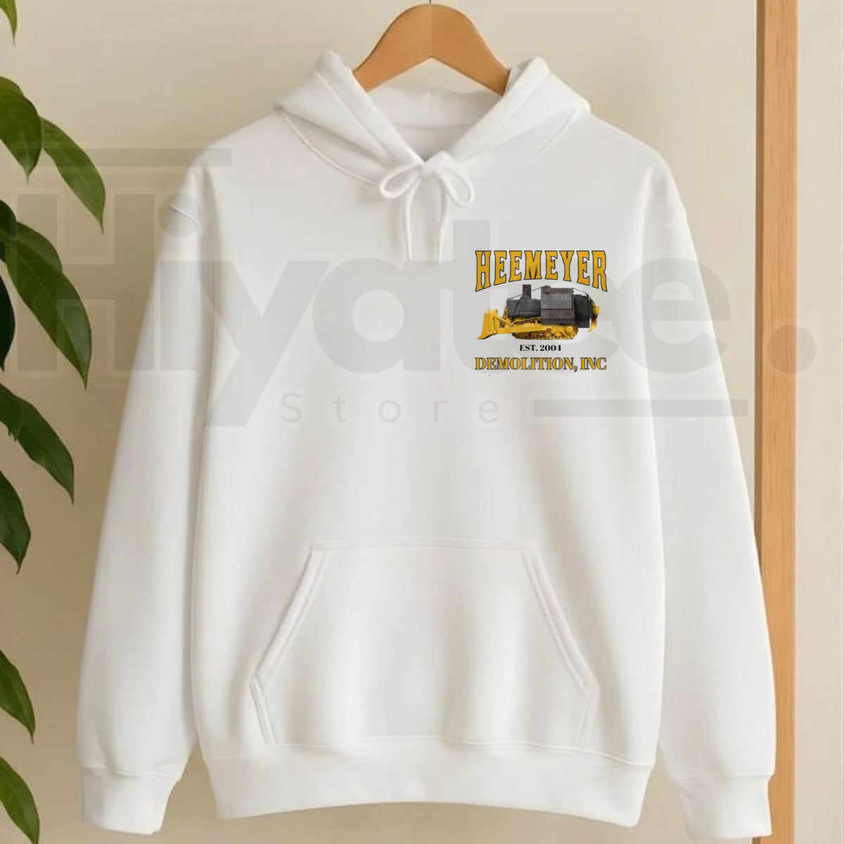 HEEMEYER DEMOLITION INC Hoodie – Komatsu D355A Dozer Unisex Cotton Pullover