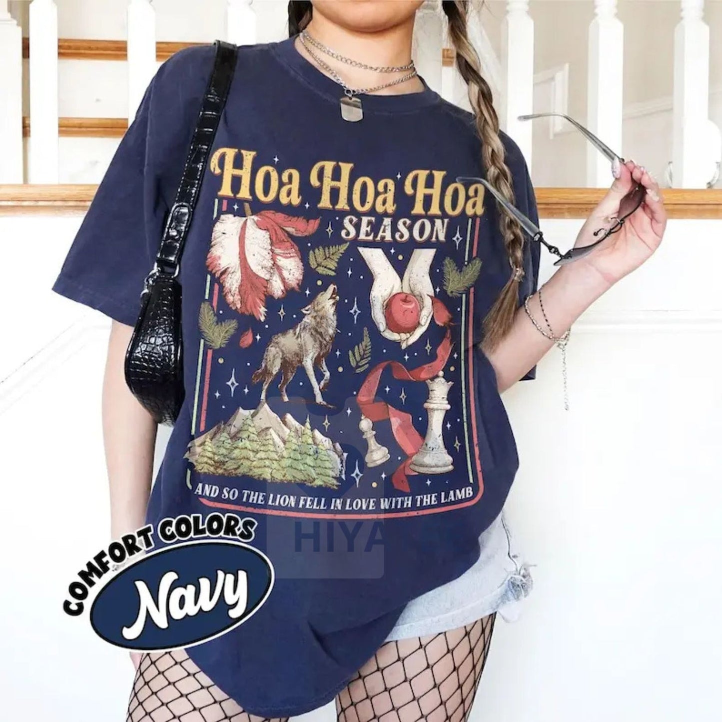 Comfort Colors Twilight Inspired Vintage T-shirt – "Hoa Hoa Hoa Season" Trendy Graphic Tee, Vampire Fan Gift