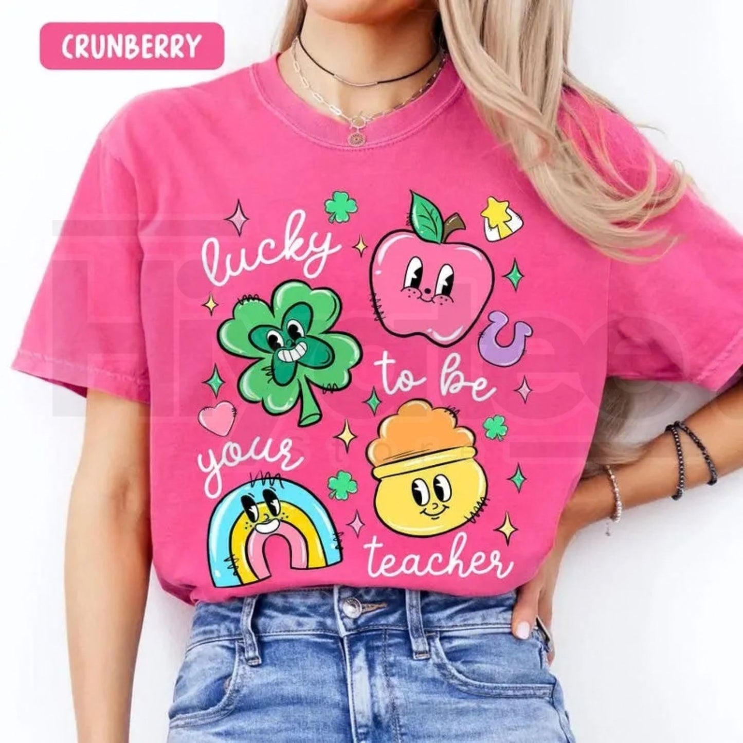 Comfort Colors® St. Patrick’s Day Teacher Shirt – Lucky to Be Your Teacher Tee, Cute Irish Shamrock Educator Gift