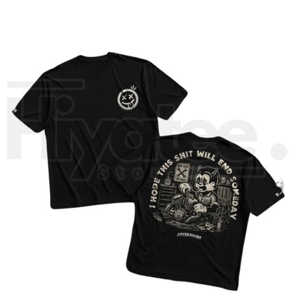 AFTERHOURS I Hope This Will End Someday Heavy Cotton T-Shirt – High Visibility Sarcastic Workwear Tee