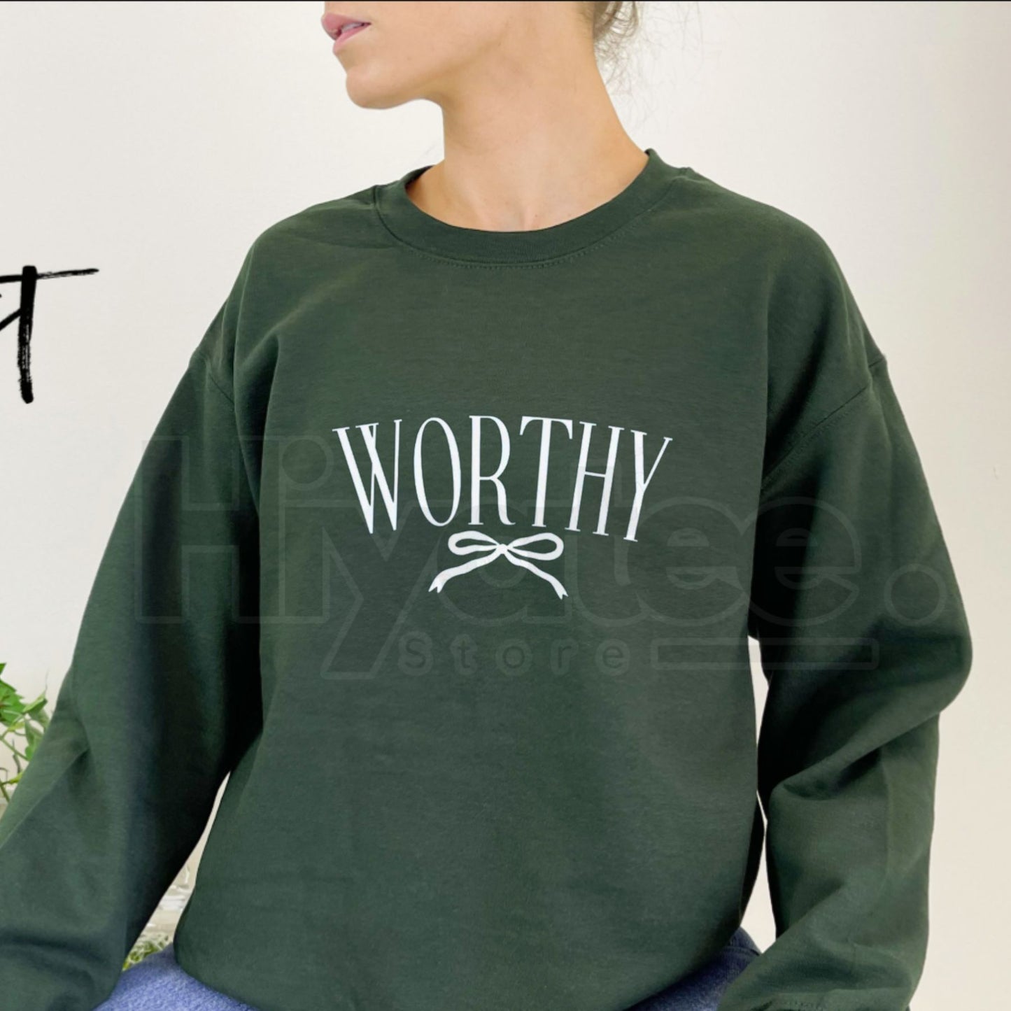 Worthy Sweatshirt: Trendy Women's Religious Sweater & Aesthetic Faith Gift