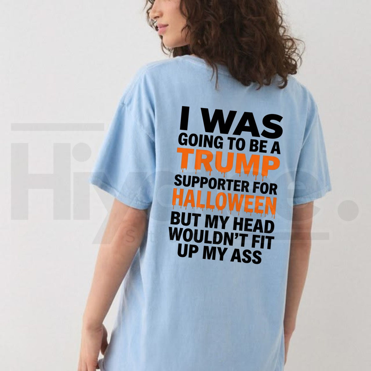 Satirical Political Humor Back Print T-Shirt – Funny Slogan Halloween Party Graphic Tee