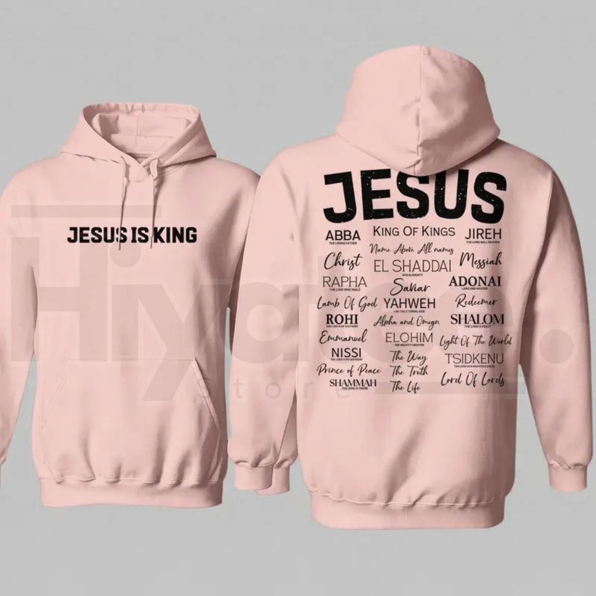 "JESUS IS KING" Gothic Hoodie – Dark Aesthetic Streetwear Cross Graphic Pullover