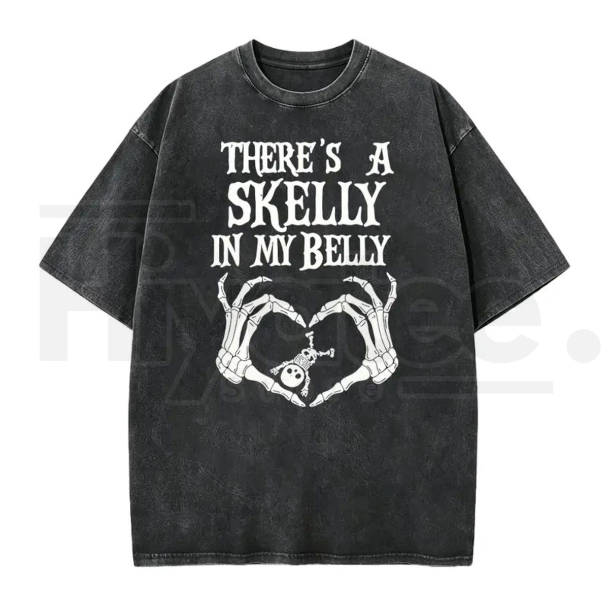 Spooky Mama Pumpkin Baby Reveal Washed Tee