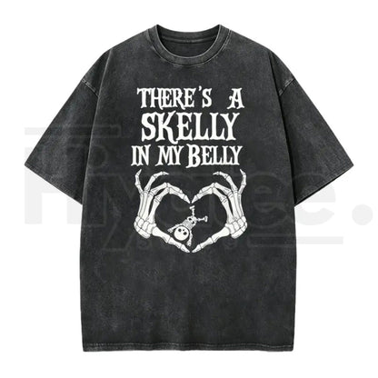Spooky Mama Pumpkin Baby Reveal Washed Tee