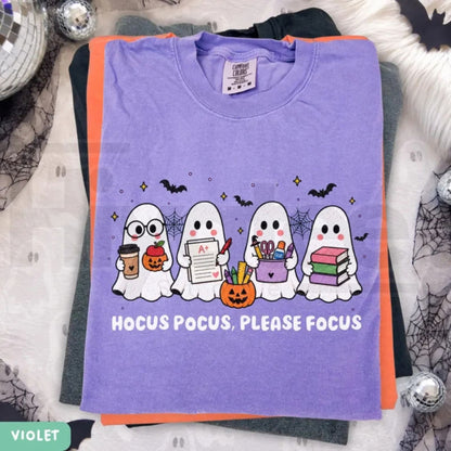 Comfort Colors Funny Teacher Ghost Halloween School Tee