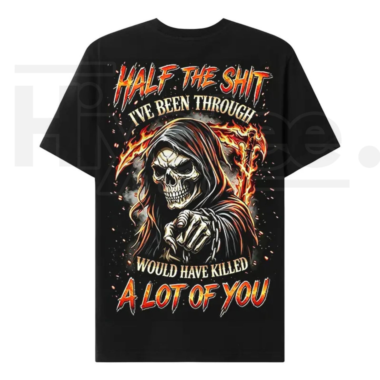 Gen X Half The Shit I've Been Through Custom Year Skull T-Shirt – Chaosmoda Men's Graphic Tee