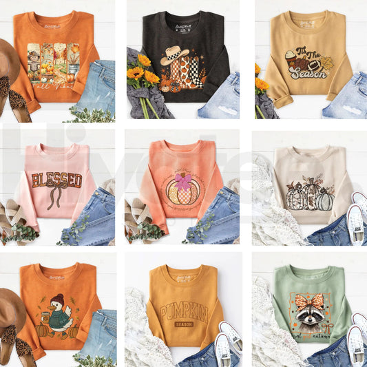 Love in Faith Women's Fall Christian Embroidery & Sequins Cozy Pullover Sweatshirt