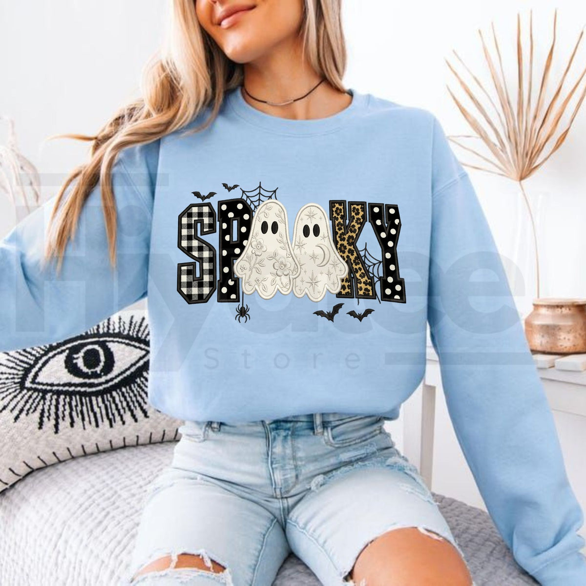 Preppy Bow Pumpkin Halloween Graphic Sweatshirt, Coquette Spooky Season Pullover