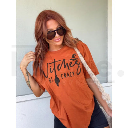 Witches Crazy Graphic Heavy Cotton Unisex T-Shirt