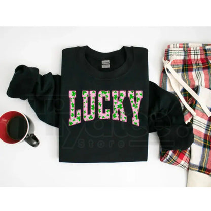 Lucky Clover Sweatshirt: Cute St. Patrick’s Day Green Shamrock Crewneck