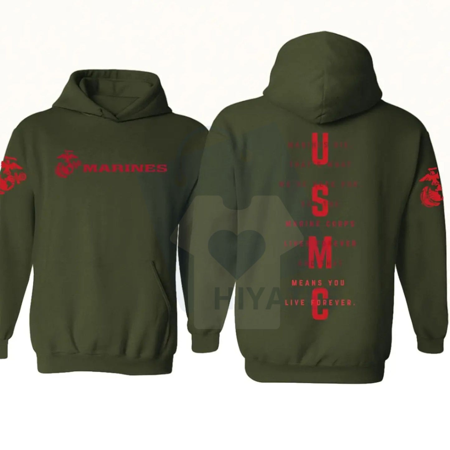 USMC Marines Tactical Hoodie – Classic Semper Fi Marine Corps Pullover, Vintage Rugged Military Graphic Hoodie for Veterans & Supporters