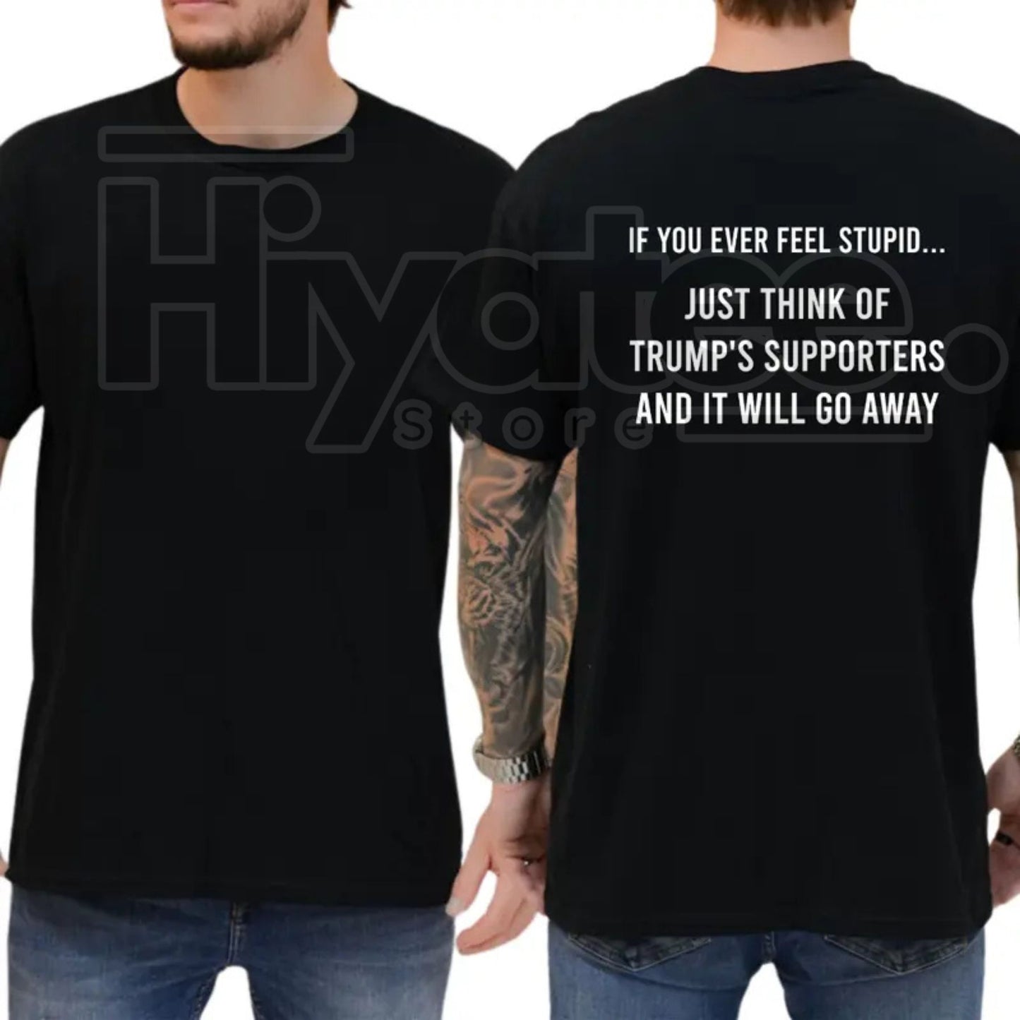 "Think Of Trump's Supporters" – Funny Sarcastic Liberal Graphic Top