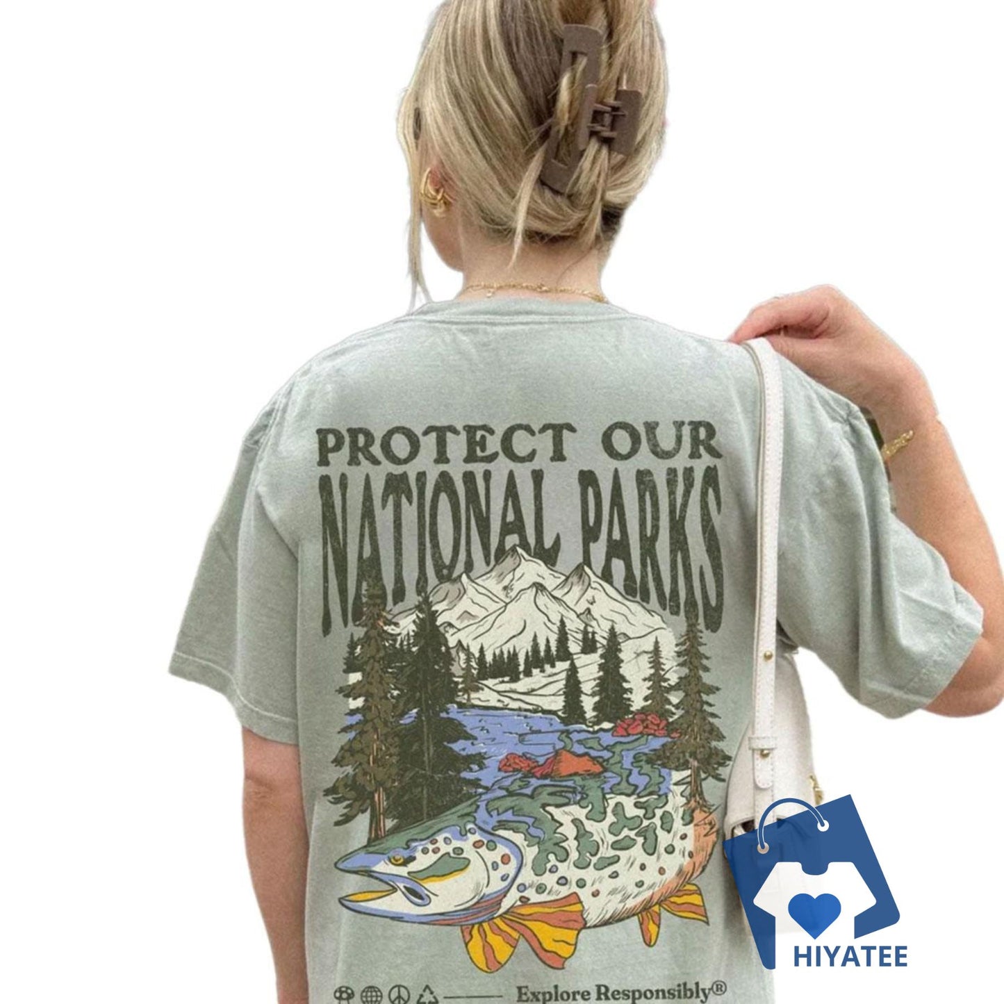 Protect National Parks & Respect Local Wildlife T-Shirt – Eco-Friendly Hiking Tee