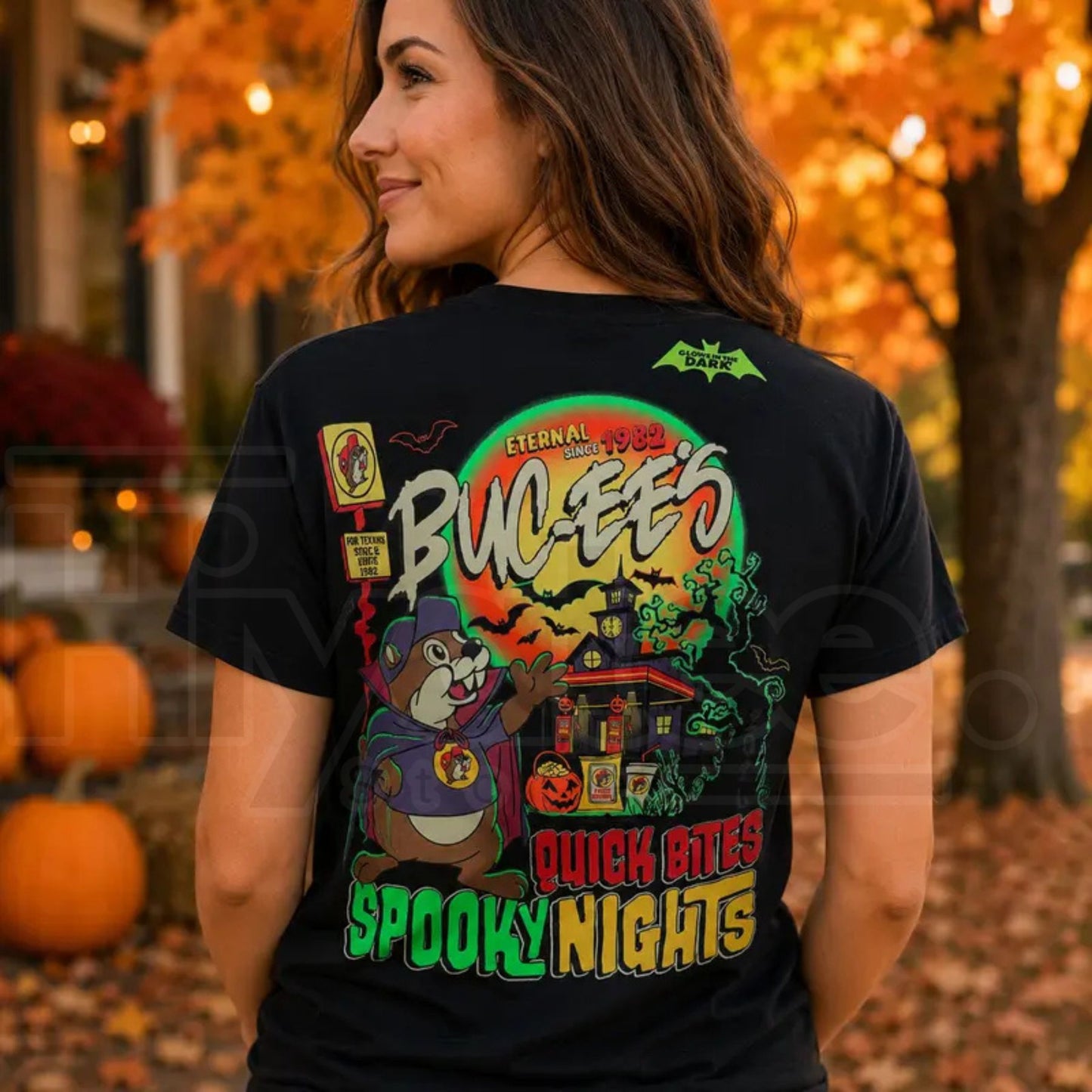 Authentic Buc-ee's 2026 Halloween Glow-In-The-Dark T-Shirt – Soft Cotton Spooky Season Tee