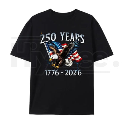 "250 Years of Liberty" – 1776-2026 Eagle & USA Flag Graphic Top