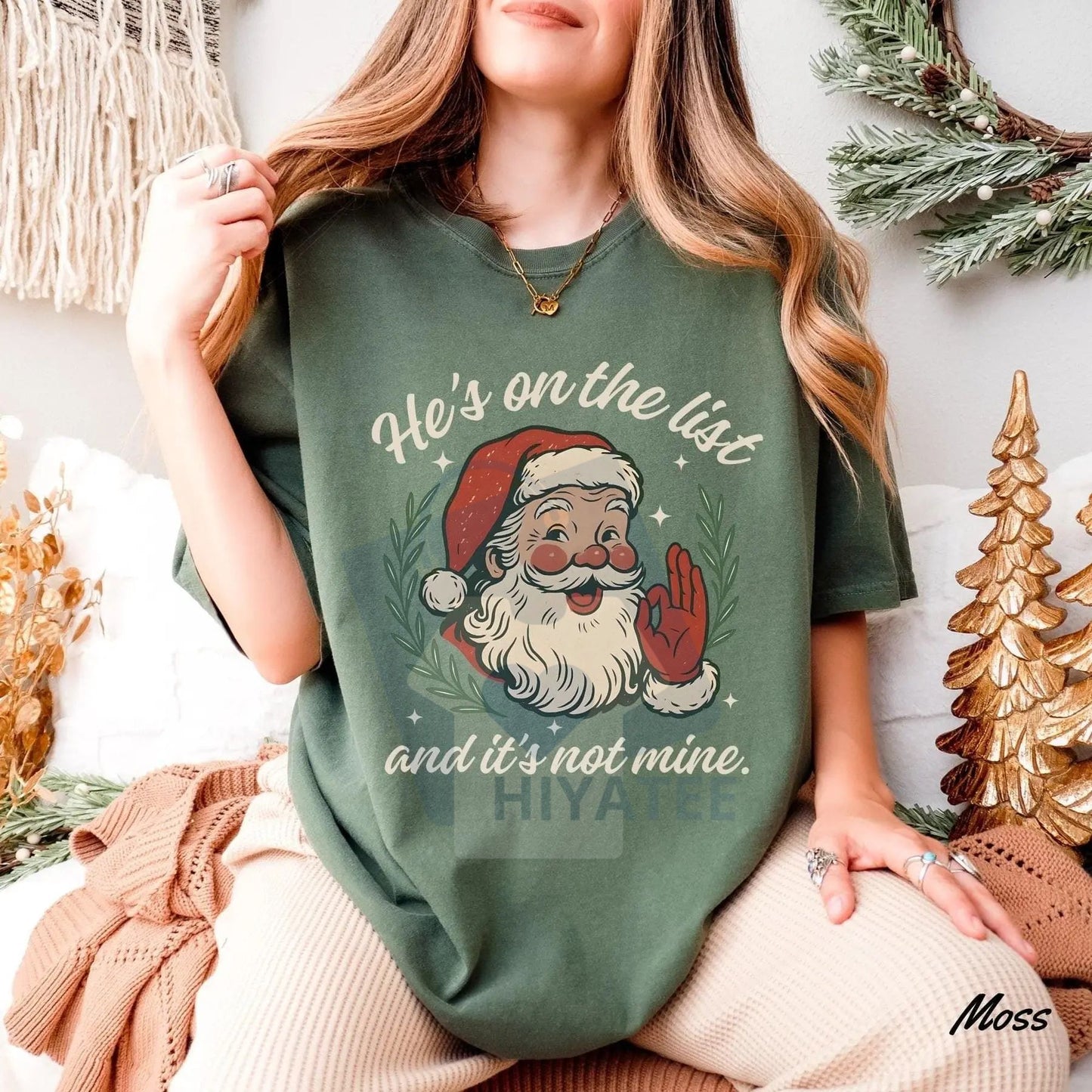 Anti-Trump Santa Claus T-shirt – "He's On The List" Holiday Tee