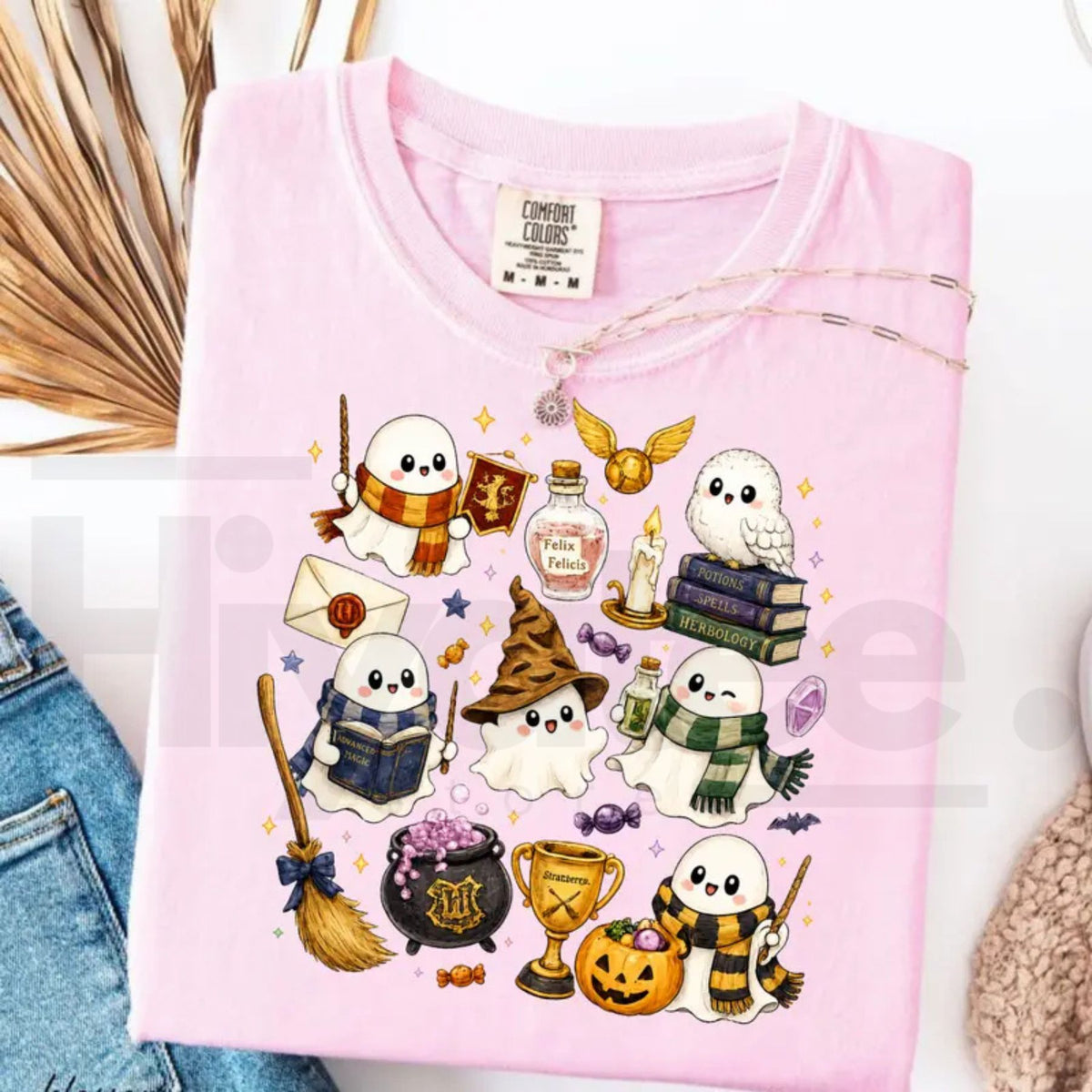 Comfort Colors Wizard Ghost Magical Halloween Graphic Tee