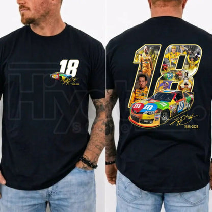 Kyle Busch 18 Tribute T-Shirt – Rowdy NASCAR Racing Legend Graphic Tee