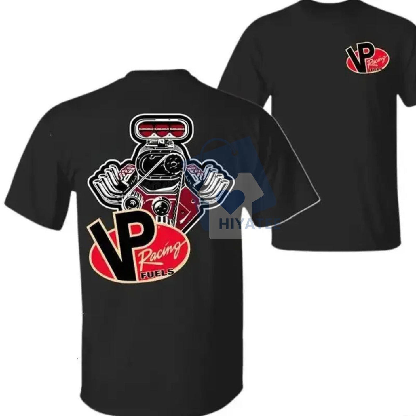 VP Racing Fuels V8 Engine T-Shirt – Tropical Car Lover's Graphic Tee, Men's Summer Fashion