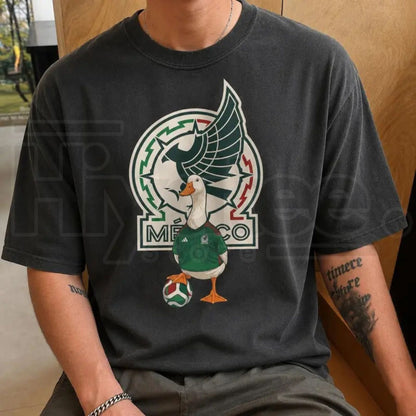 Mexico 26 Funny Goose Cup T-Shirt – Vintage Mexican Duck Flag Soccer Tee