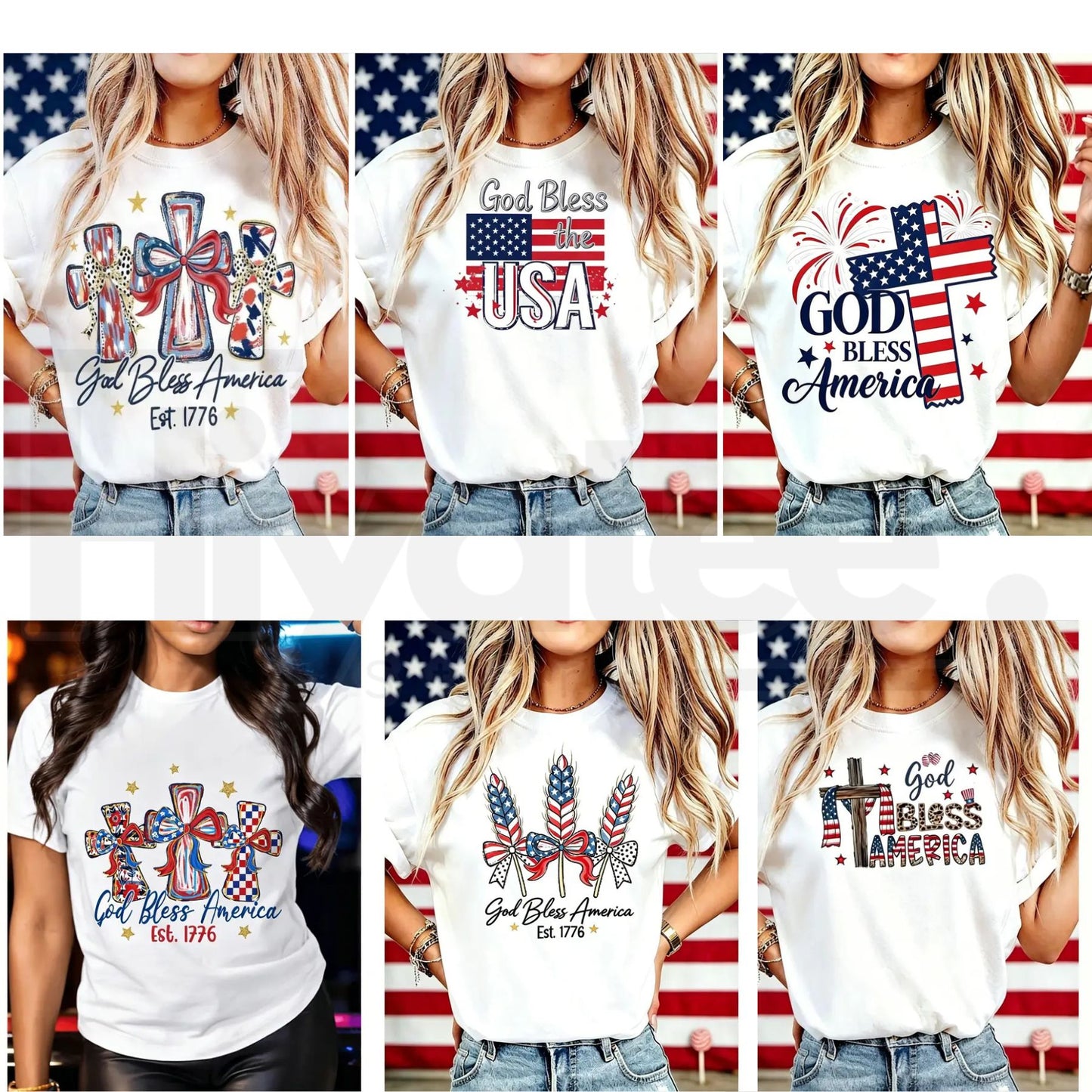 "God Bless America" – USA 250th Anniversary Vintage Patriotic Top