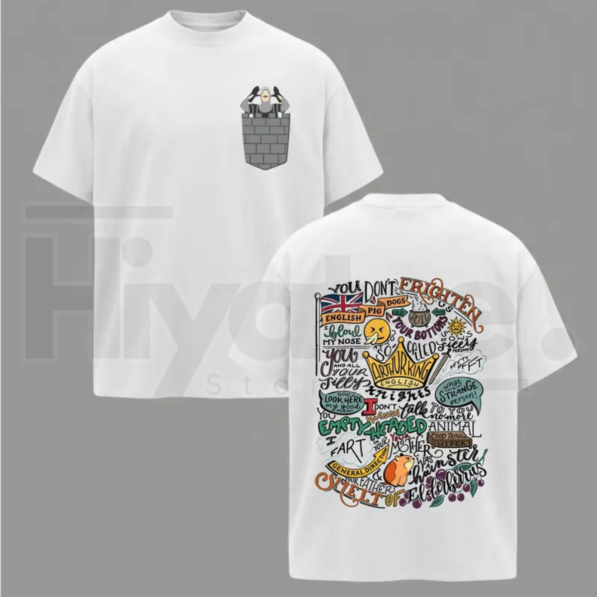 Monty Python French Castle T-Shirt – Double-Sided Movie Quote Graphic Tee