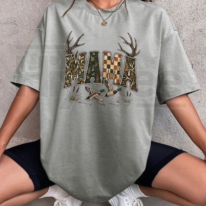 Hunting Camo Mama T-Shirt – Deer Hunting Season Graphic Tee