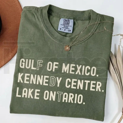 Comfort Colors Lake Ontario Kennedy Center Subtle Funny Activism T-Shirt