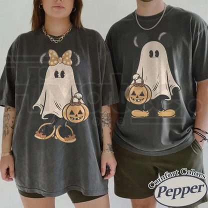 Retro Signature Halloween Shirt Trick or Treat Spooky Party Tee