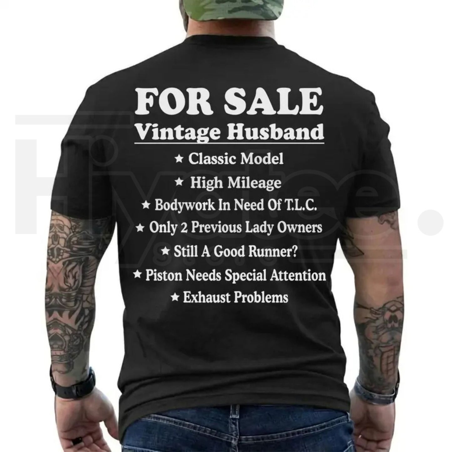 Vintage Husband For Sale T-Shirt – Funny Sarcastic Marriage Humor Tee, Retro Graphic Menswear Gift