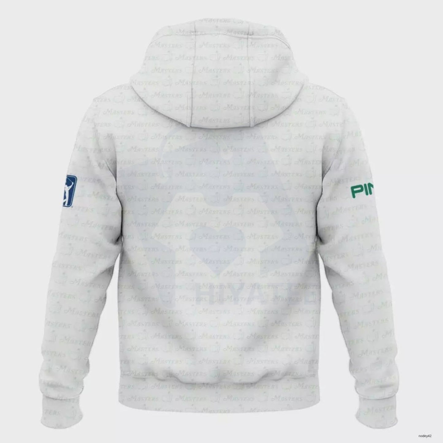 Golf Masters Tournament Hoodie – Classic White & Green Golf Pattern, Timeless Sports Graphic Shirt, Unisex Golf Fashion Apparel