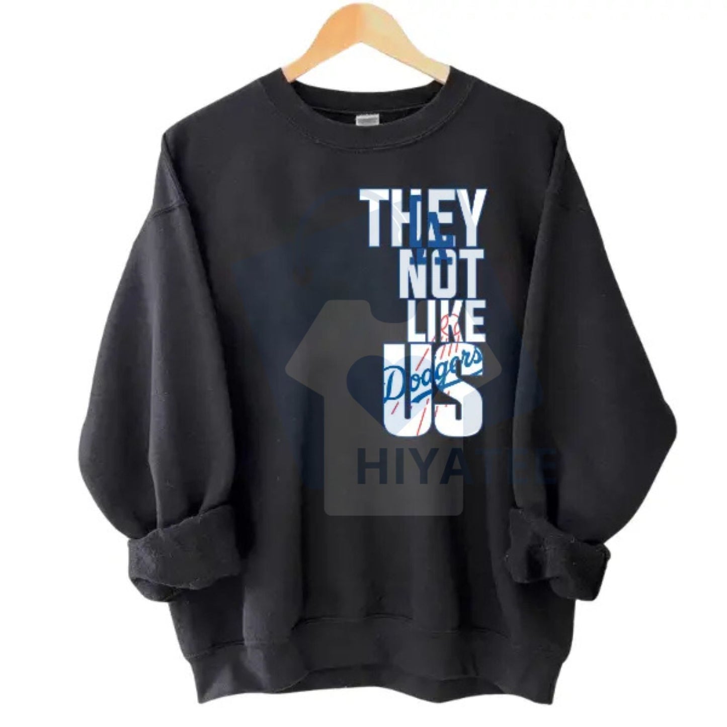 "They Not Like Us" LA Baseball Sweatshirt: LA Baseball Fan Crewneck, Unisex Game Day Apparel, Los Angeles Sports Team Gift