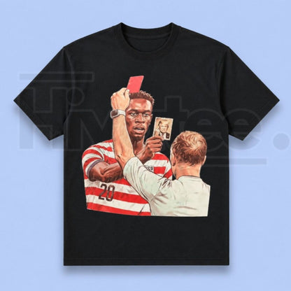 Funny Soccer Red Card Meme Graphic Tee – Football Referee Joke T-Shirt - Hiyatee