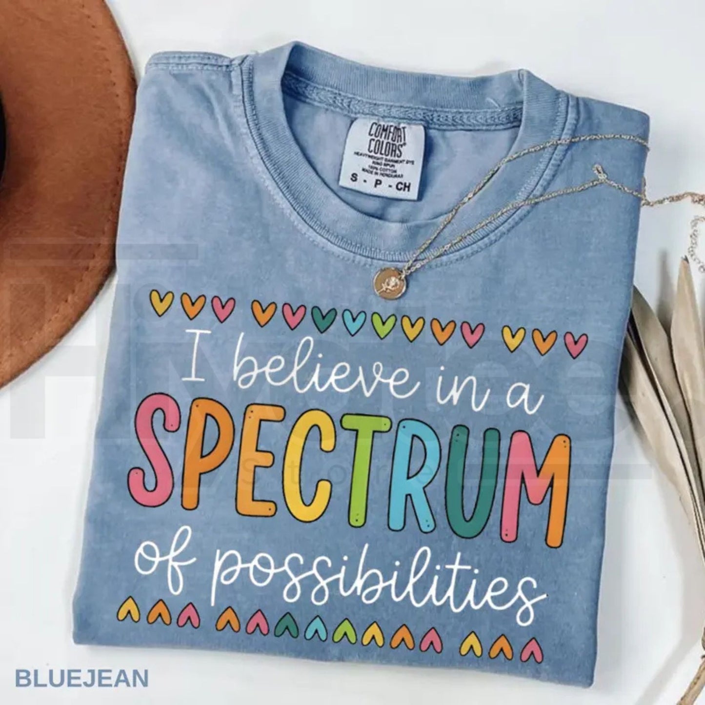 Comfort Colors® I Believe In A Spectrum Of Possibilities T-Shirt – SPED Teacher & Neurodiversity Gift