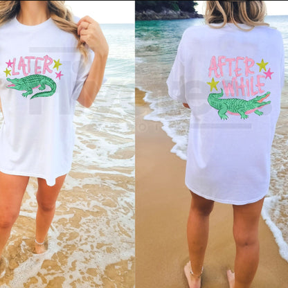 Comfort Colors® Later Gator After While Crocodile Shirt – Funny Summer Retro Graphic Tee