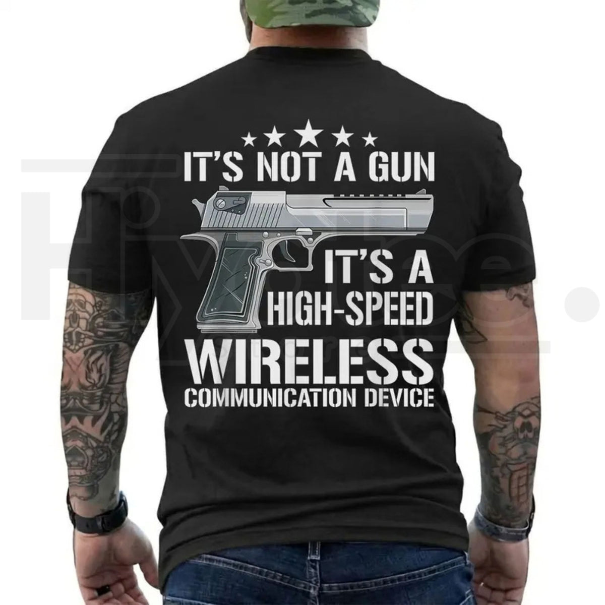 Funny Tactical Graphic T-Shirt – High-Speed Wireless Communication Tee