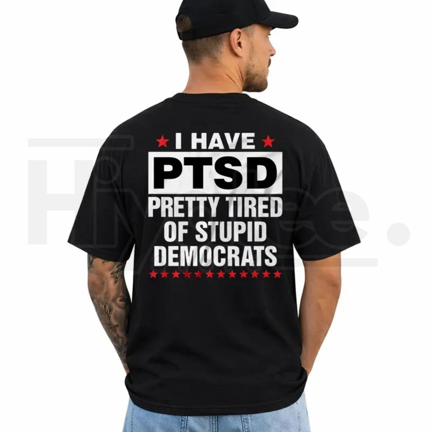 I Have PTSD Pretty Tired Of Stupid Democrats T-Shirt – Funny Political Satire Tee